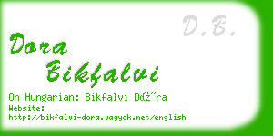 dora bikfalvi business card